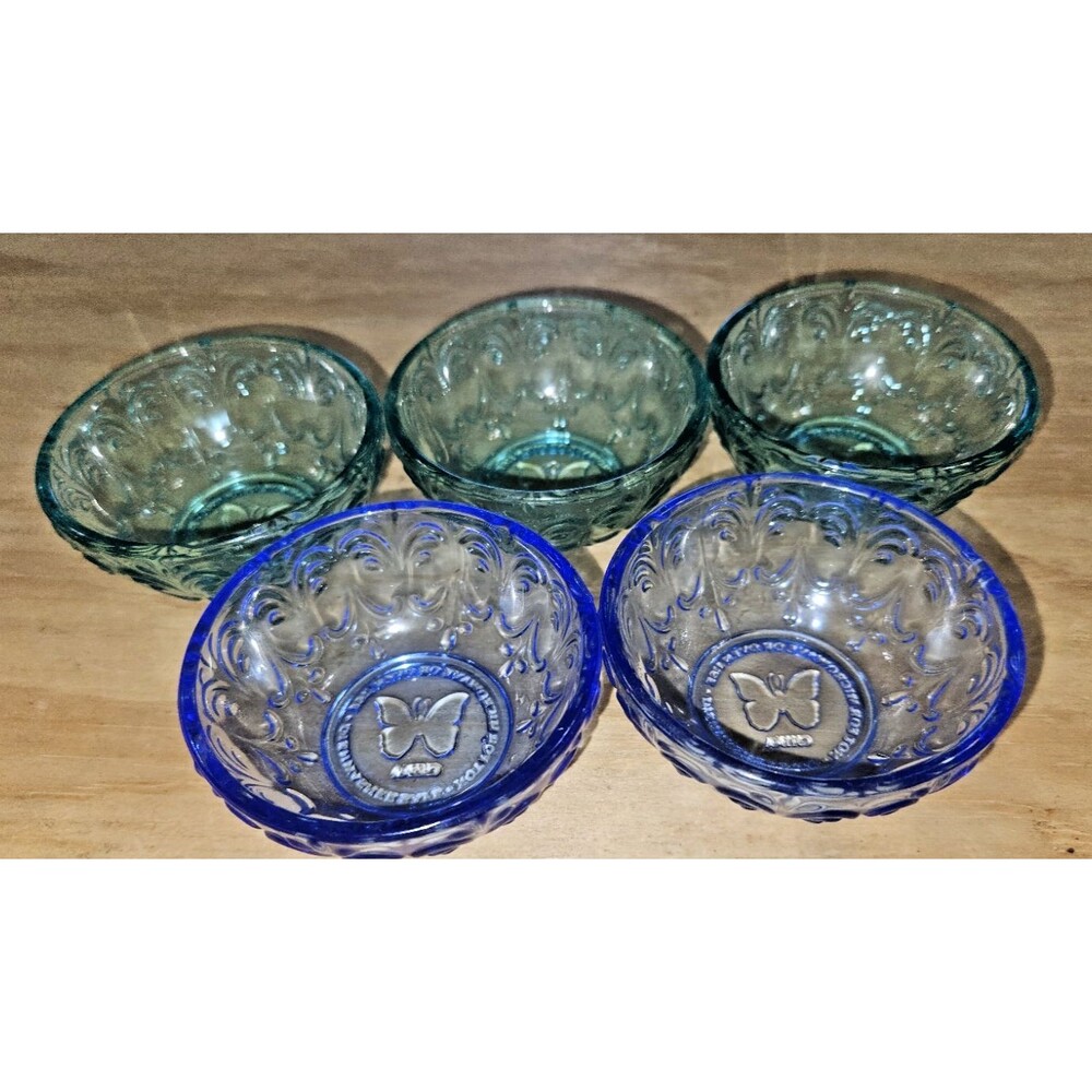 Pioneer Woman Cobalt Blue Teal Cassie 3" Condiment Bowl - Set Of 5